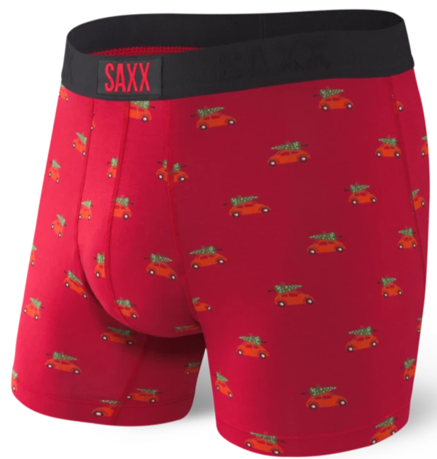 SAXX Ultra Freeagent Boxer Fly Red Holiday Errand 3 SAXX Ultra Freeagent Boxer Fly Red Holiday Errand