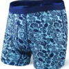 SAXX Platinum Boxer Brief Fly Blue Jungle Jam -Hockey Supremacy saxx platinum boxer brief fly blue jungle jam